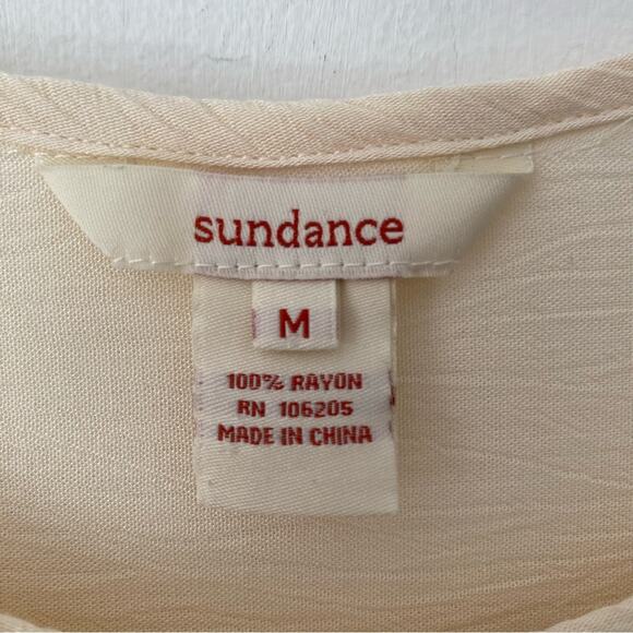 Sundance Savannah Cream Ivory Lace Front Blouse size medium - Picture 7 of 8